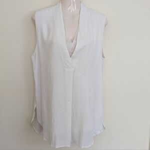 Repeat sleeveless airy breezy blouse ivory Large